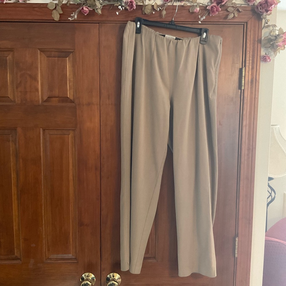 Sigrid Olsen khaki pants, size 14W, good condition!